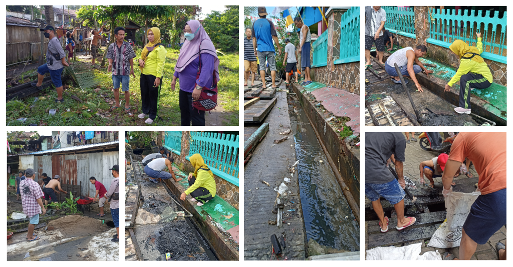 GOTONG ROYONG/KERJA BAKTI BERSAMA WARGA RT.11, 13, 14 KELURAHAN PASAR PAGI