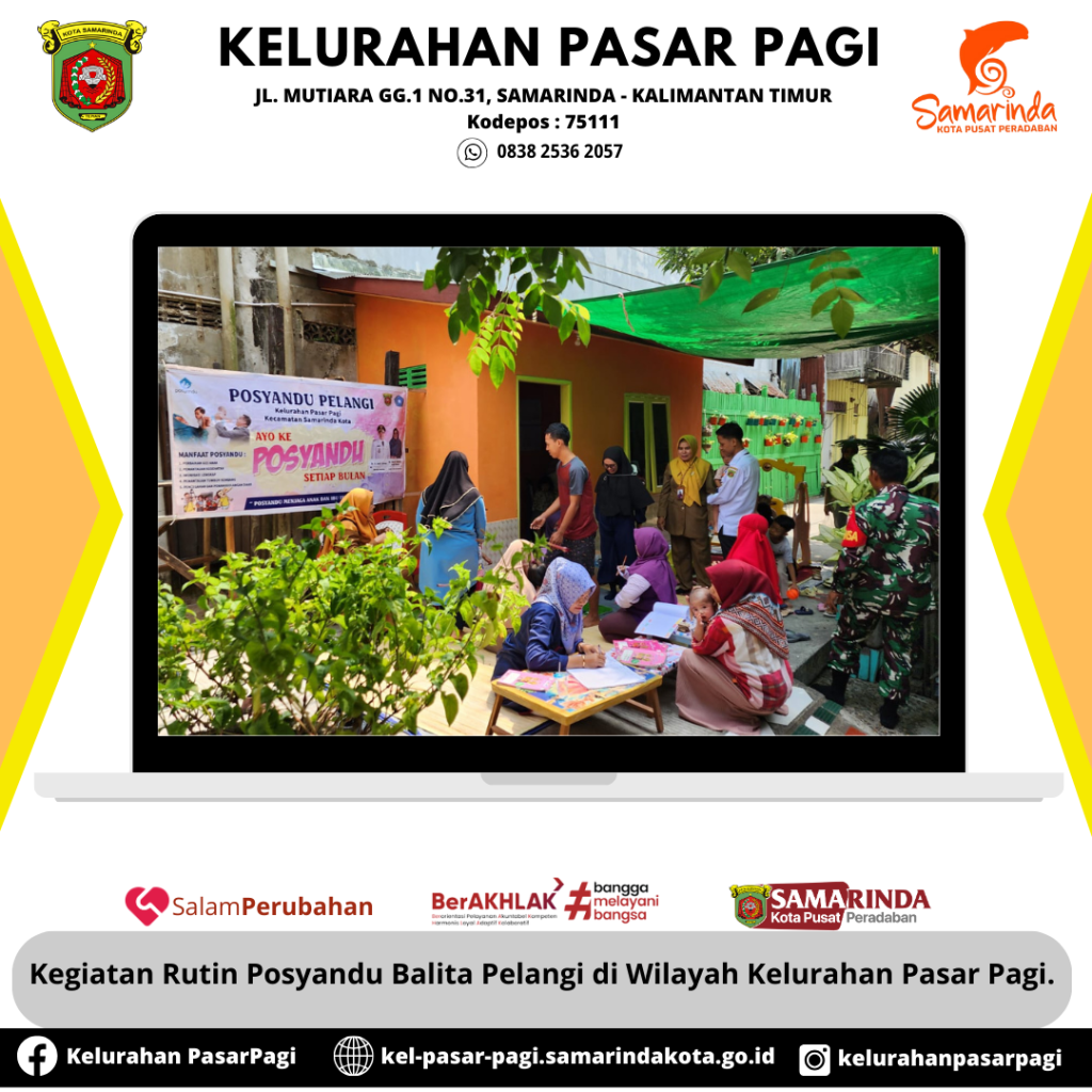 Kegiatan Rutin POSYANDU PELANGI Di Wilayah Kelurahan Pasar Pagi