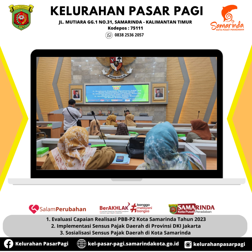 RAPAT EVALUASI CAPAIAN REALISASI PBB-P2 DI KOTA SAMARINDA PADA TAHUN 2023