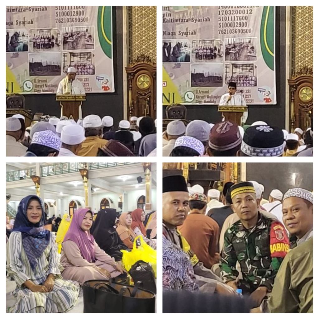 MENGHADIRI ACARA PERINGATAN MAULID NABI MUHAMMAD SAW 1445 H DI MESJID RAYA DARUSSALAM SAMARINDA