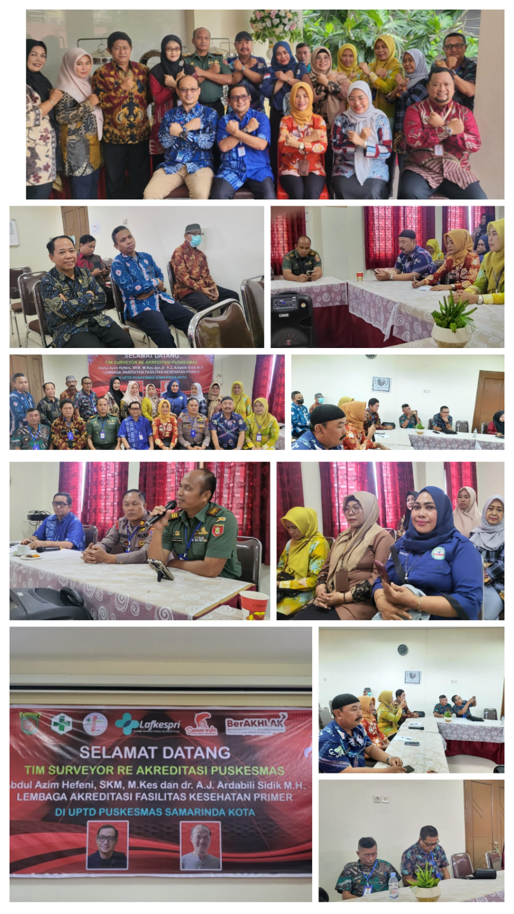 MENGHADIRI ACARA RE AKREDITASI PUSKESMAS SAMARINDA KOTA DENGAN TIM SURVEYOR