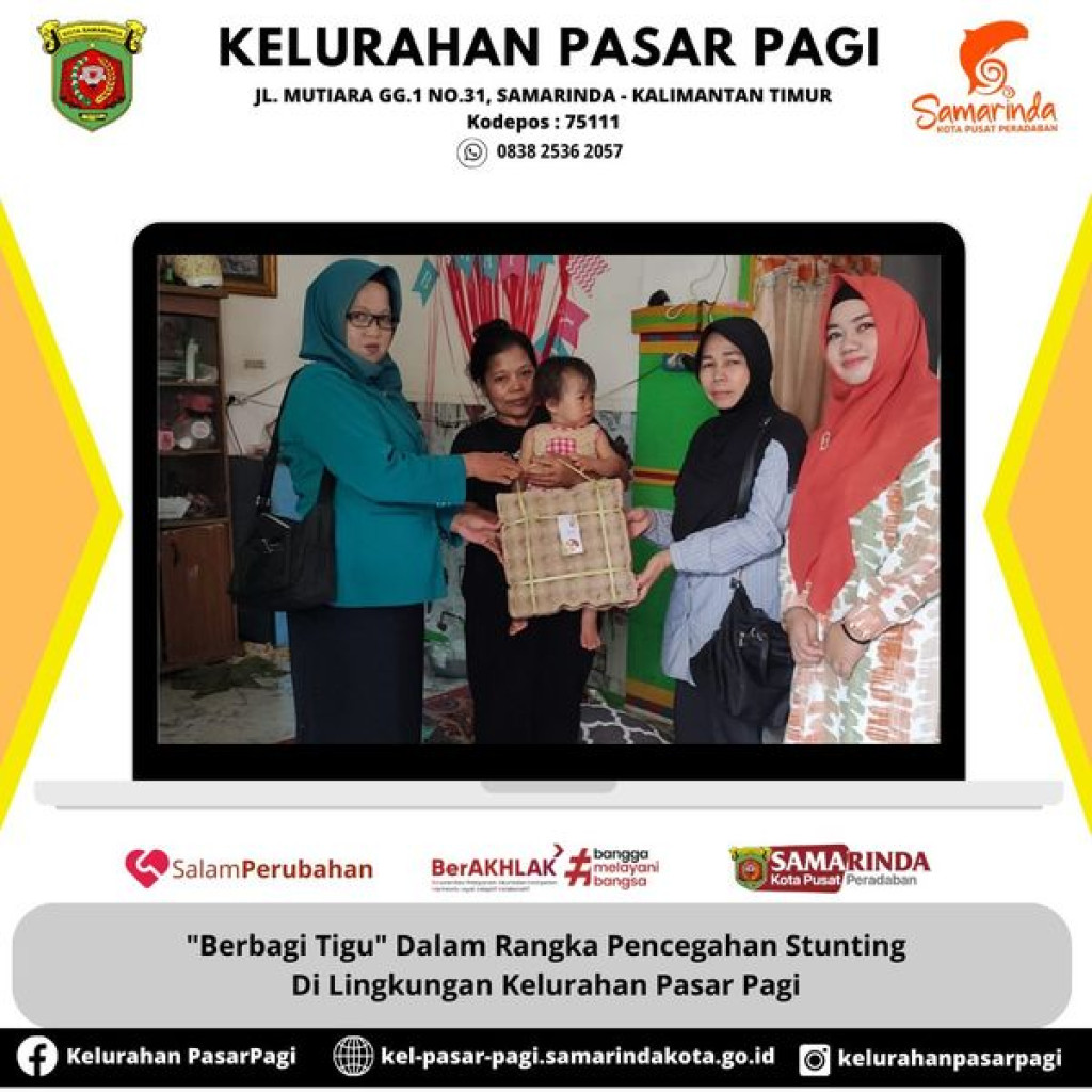 "BERBAGI TIGU" PROGRAM PENCEGAHAN STUNTING DI WILAYAH KELURAHAN PASAR PAGI