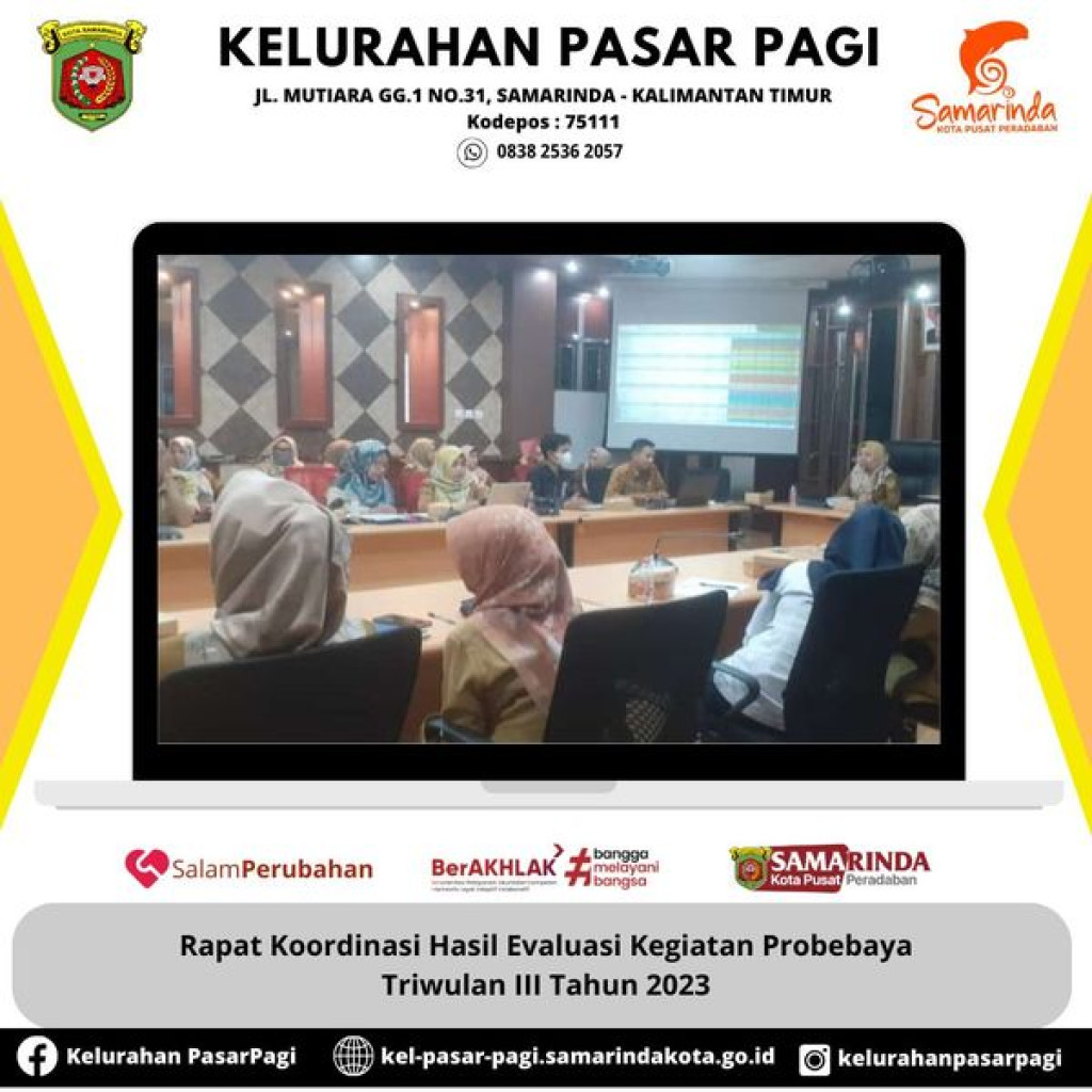 RAKOR HASIL EVALUASI KEGIATAN PROBEBAYA TRIWULAN III TAHUN 2023