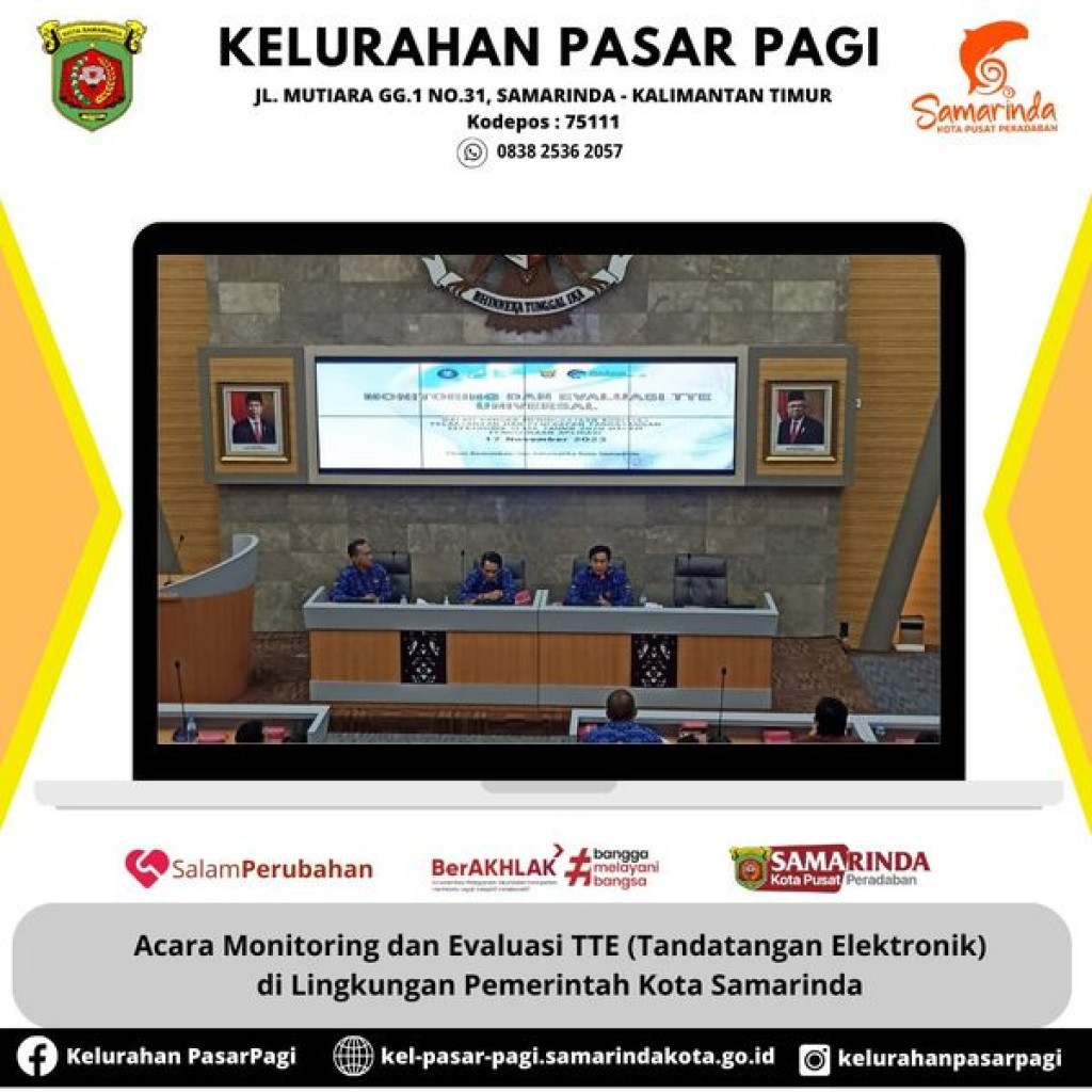 MONITORING DAN EVALUASI TTE UNIVERSAL DI LINGKUNGAN PEMERINTAH KOTA SAMARINDA