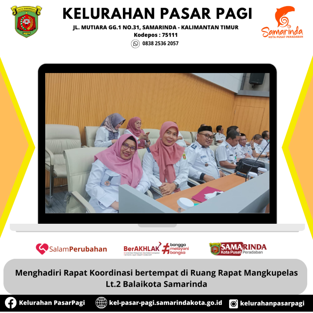 RAPAT KOORDINASI CAMAT, LURAH DAN KEPALA PERANGKAT DAERAH SE-KOTA SAMARINDA