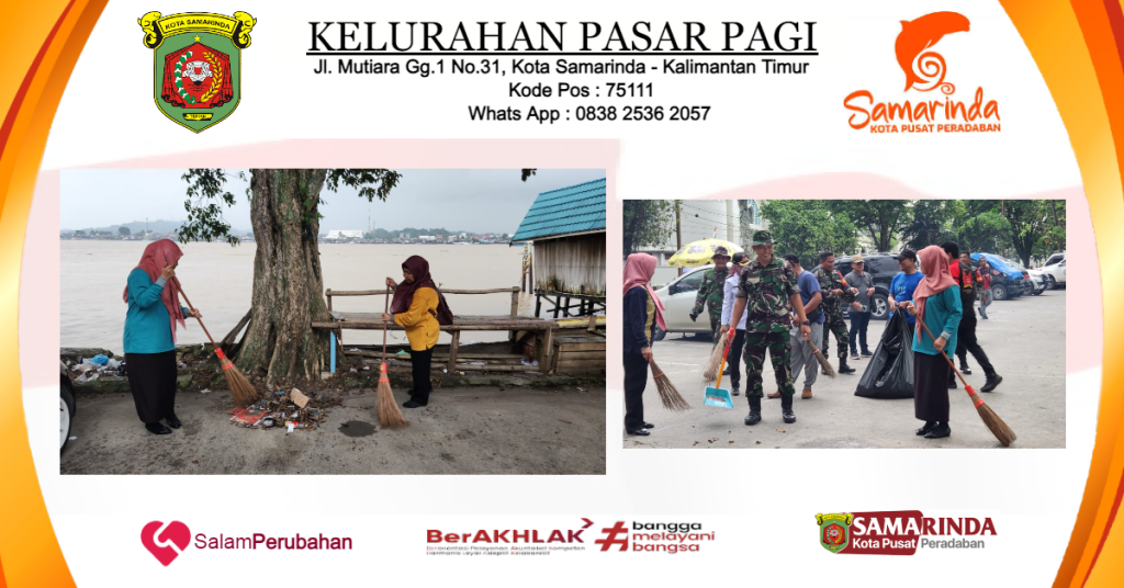 KEGIATAN KARYA BAKTI PEMBERSIHAN PASAR DALAM RANGKA HARI JUANG TNI AD KE-78 TAHUN 2023