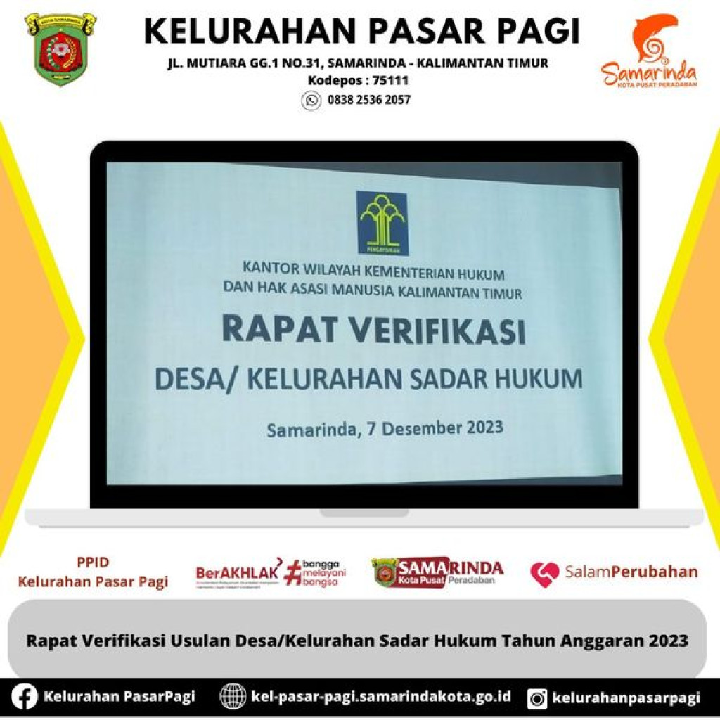 RAPAT VERIFIKASI USULAN DESA/KELURAHAN SADAR HUKUM