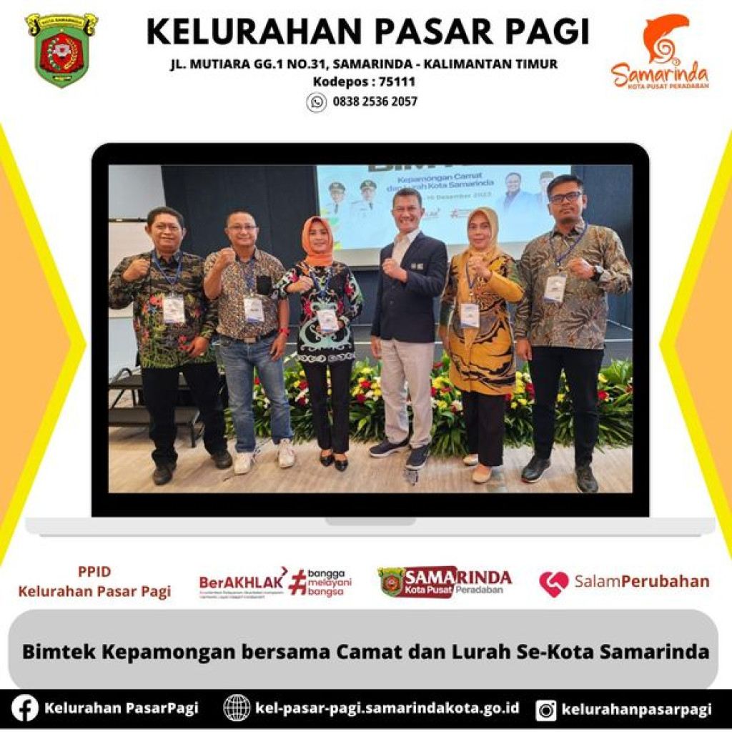 BIMTEK KEPAMONGAN BERSAMA CAMAT DAN LURAH SE-KOTA SAMARINDA