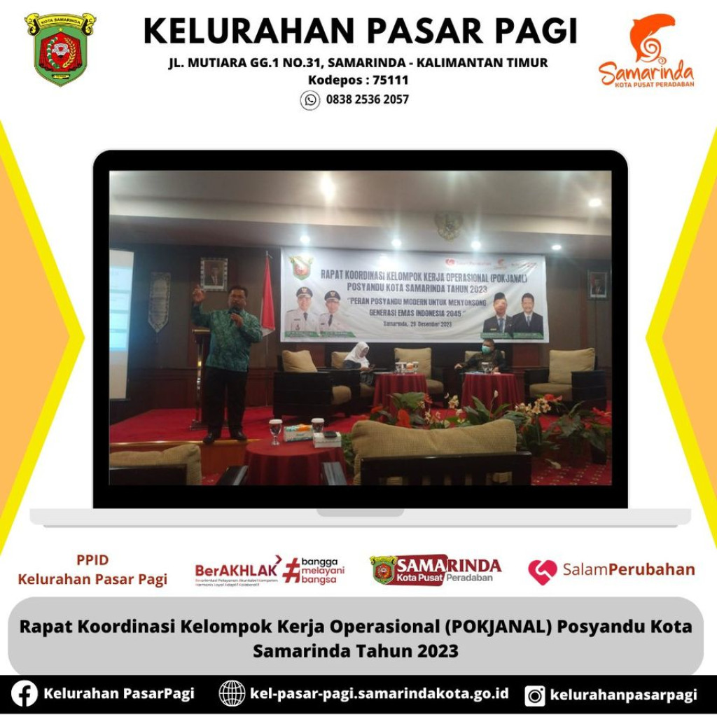RAPAT KOORDINASI POKJANAL POSYANDU KOTA SAMARINDA TAHUN 2023 "Menyongsong Generasi Emas Indonesia 2045"