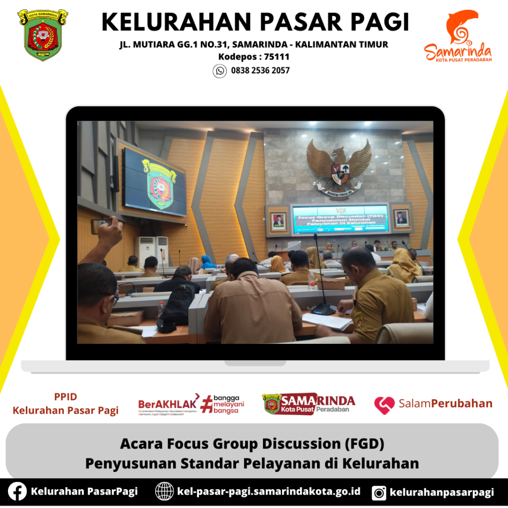 Acara Focus Group Discussion (FGD) Penyusunan Standar Pelayanan di Kelurahan