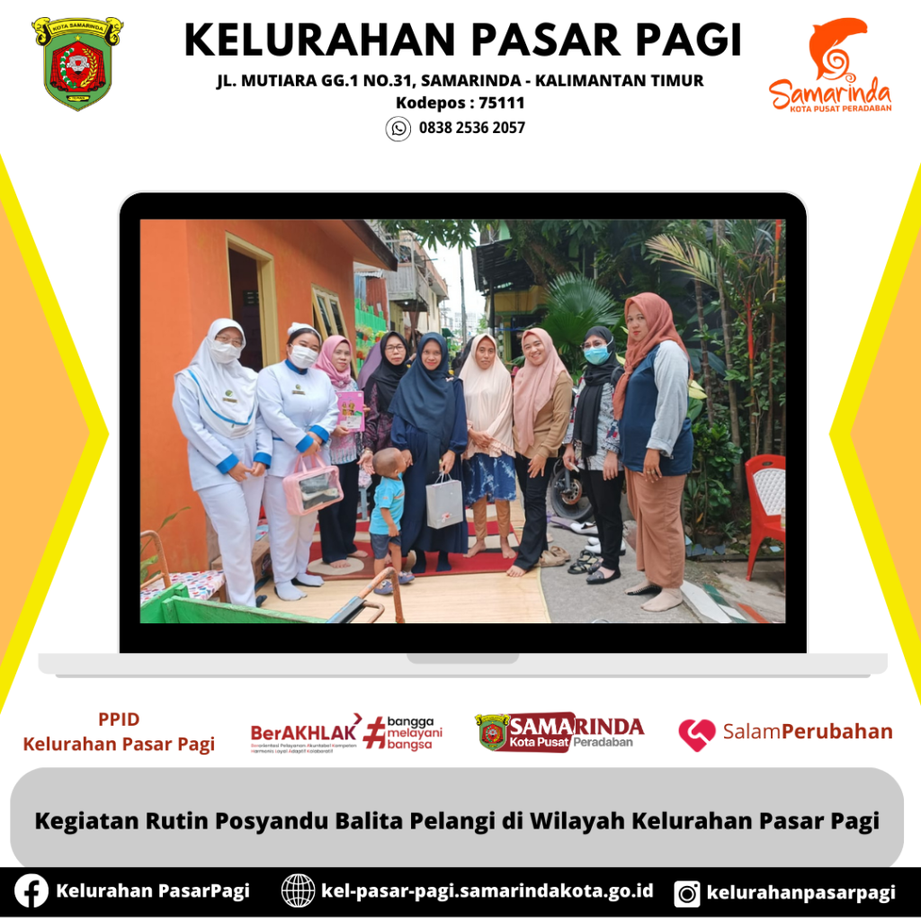 Kegiatan Rutin Posyandu Balita Pelangi di Wilayah Kelurahan Pasar Pagi