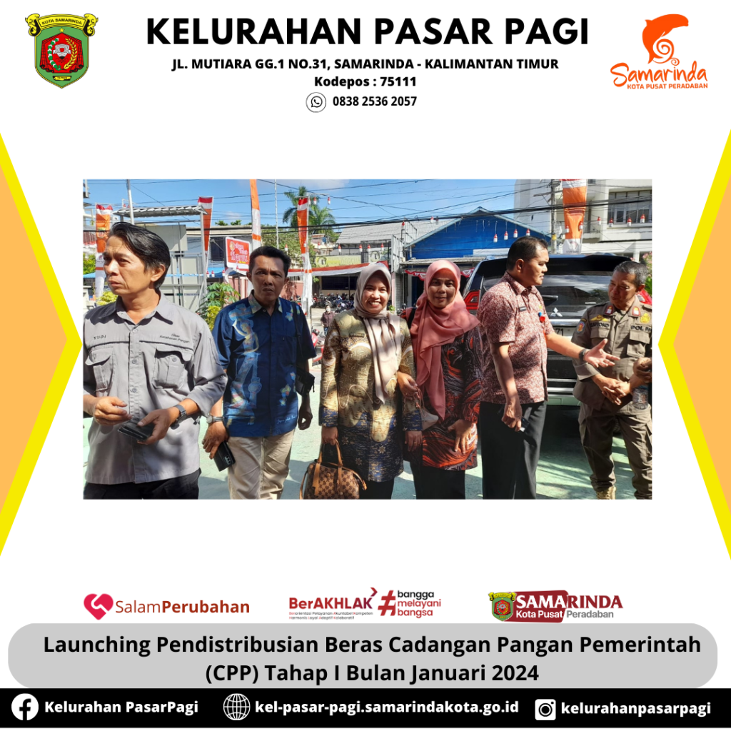 Launching Pendistribusian Beras Cadangan Pangan Pemerintah (CPP) Tahap I Bulan Januari 2024