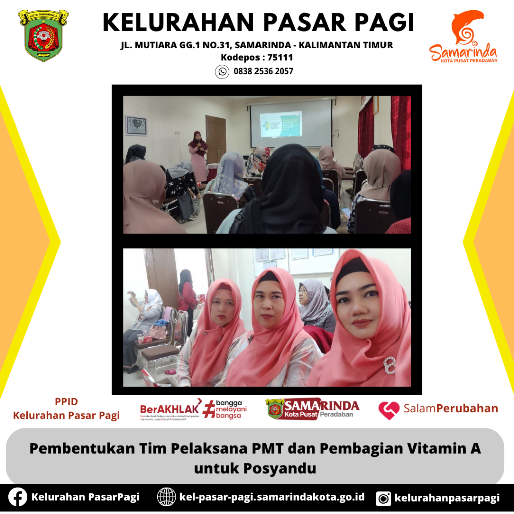 Pembentukan Tim Pelaksana PMT dan Pembagian Vitamin A untuk Posyandu
