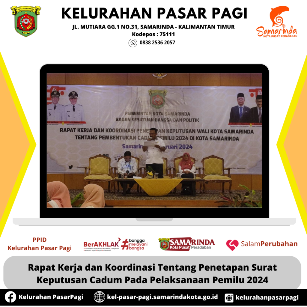 Rapat Kerja dan Koordinasi Tentang Penetapan Surat Keputusan Cadum Pada Pelaksanaan Pemilu 2024