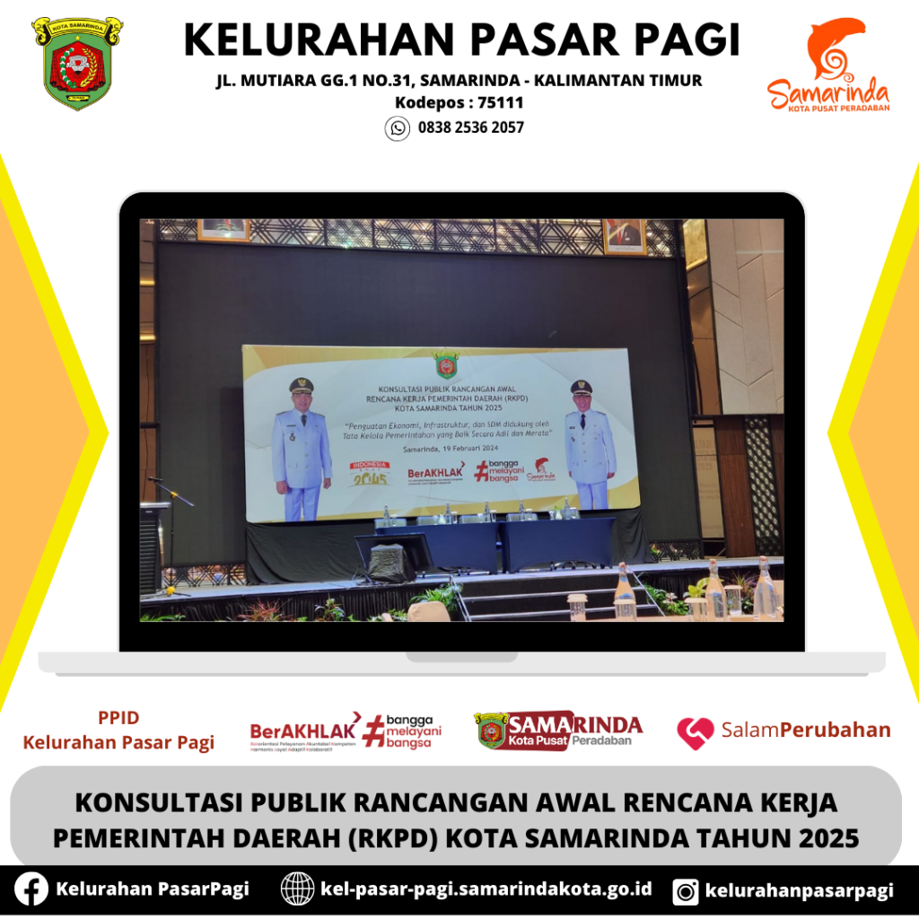 KONSULTASI PUBLIK RANCANGAN AWAL RENCANA KERJA PEMERINTAH DAERAH (RKPD) KOTA SAMARINDA TAHUN 2025