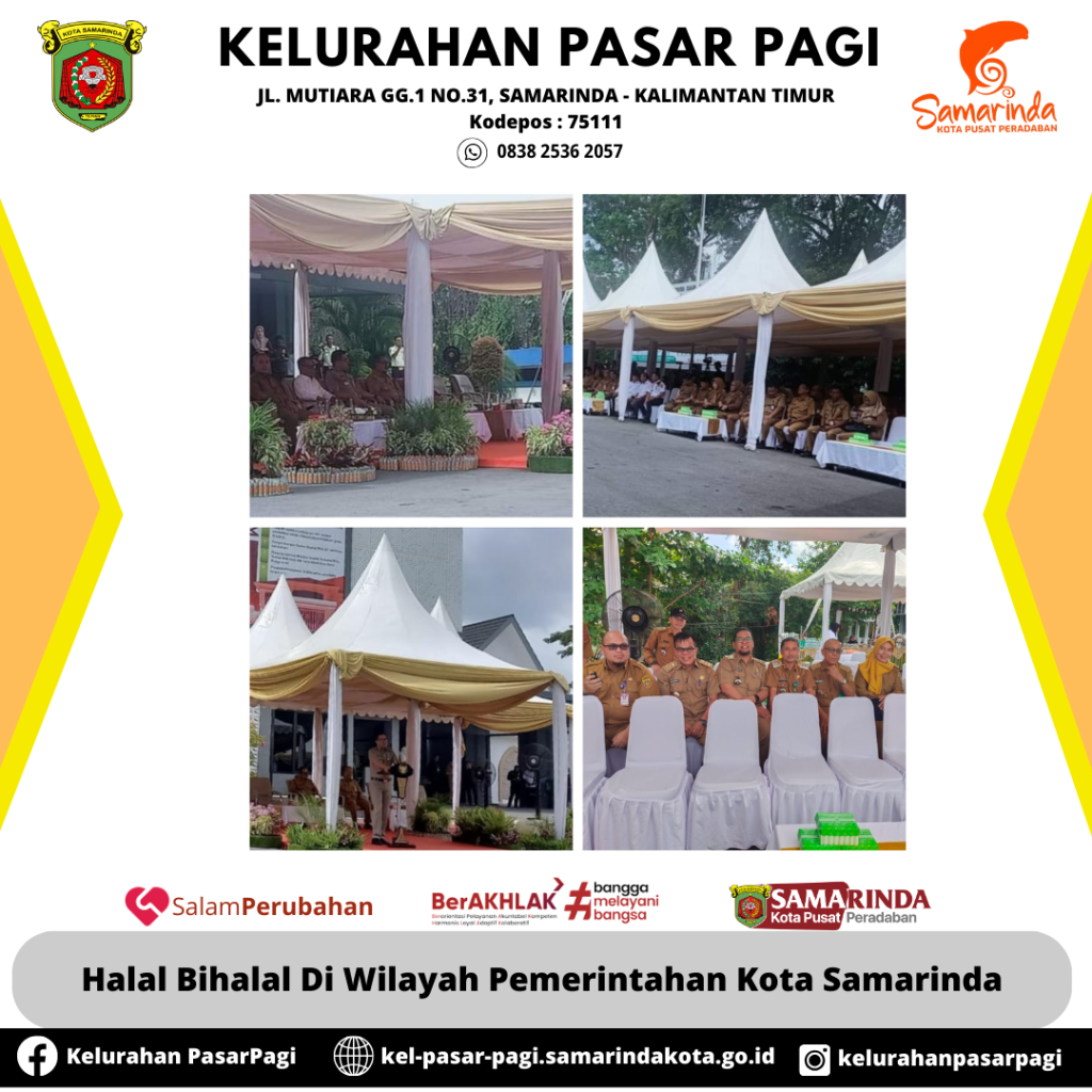 Halal Bi Halal Idul Fitri 1445 H Tahun 2024 di Lingkungan Pemerintah Kota Samarinda Di Lapangan Parkir Balaikota Samarinda