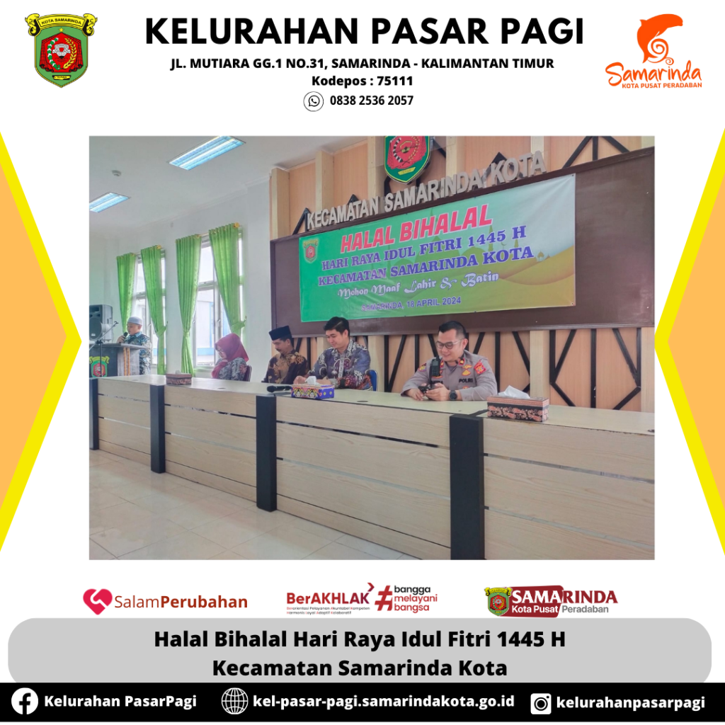 Halal Bihalal Hari Raya Idul Fitri 1445 H di Kecamatan Samarinda Kota