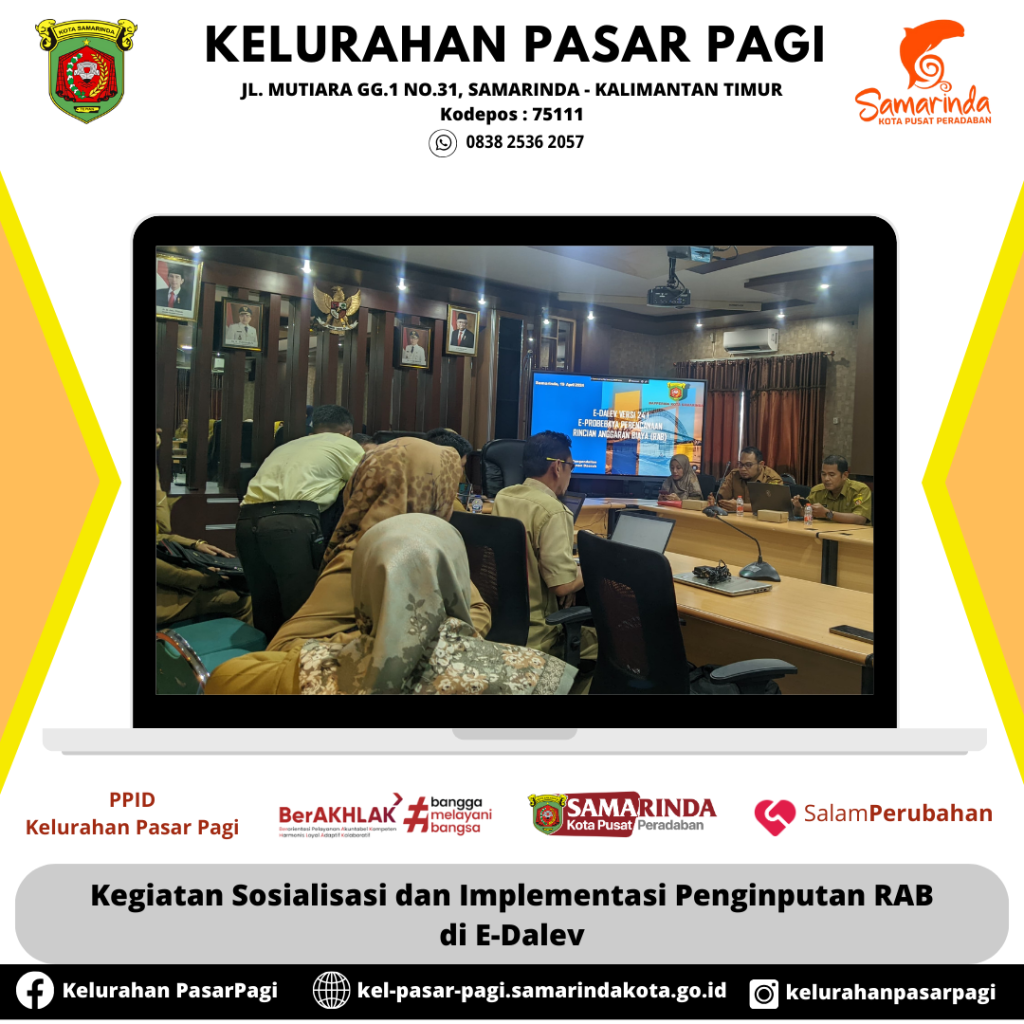 Kegiatan Sosialisasi dan Implementasi Penginputan RAB di E-Dalev