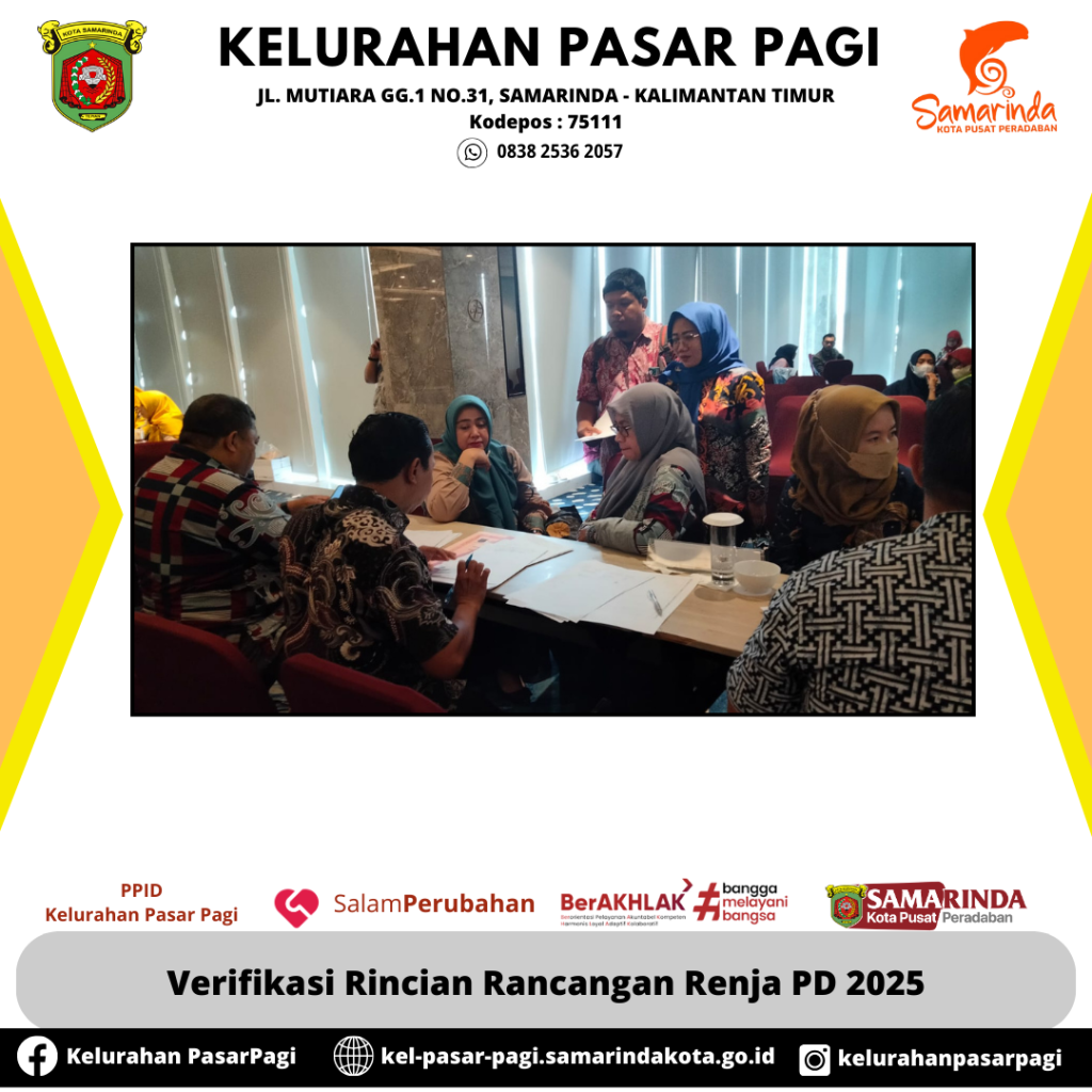 Verifikasi Rincian Rancangan Renja PD 2025