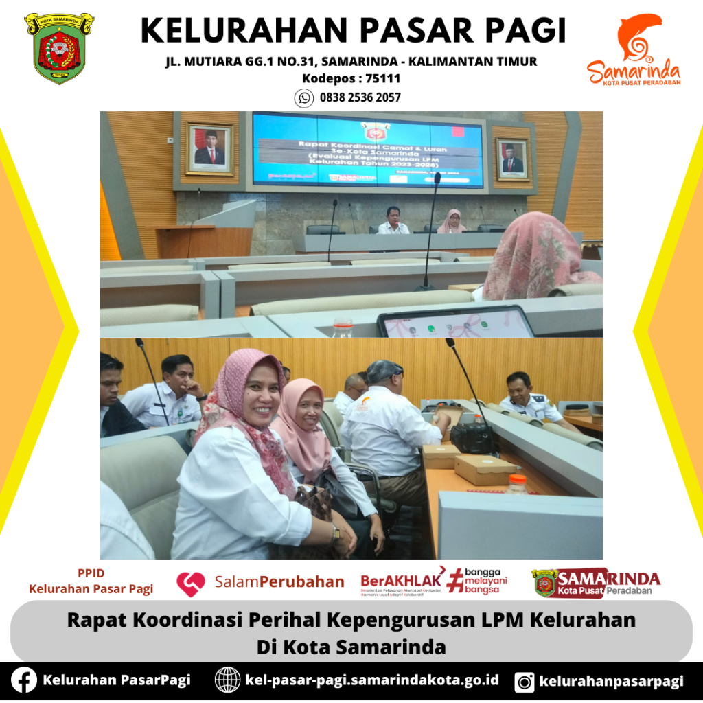 Rapat Koordinasi Perihal Kepengurusan LPM Kelurahan Di Kota Samarinda