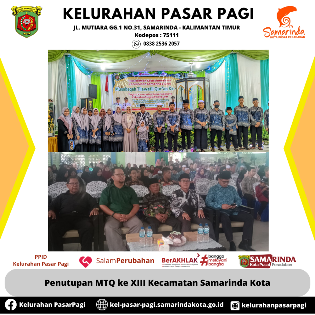 Penutupan MTQ ke XIII Kecamatan Samarinda Kota