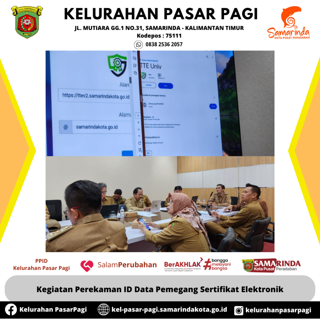 Kegiatan Perekaman ID Data Pemegang Sertifikat Elektronik