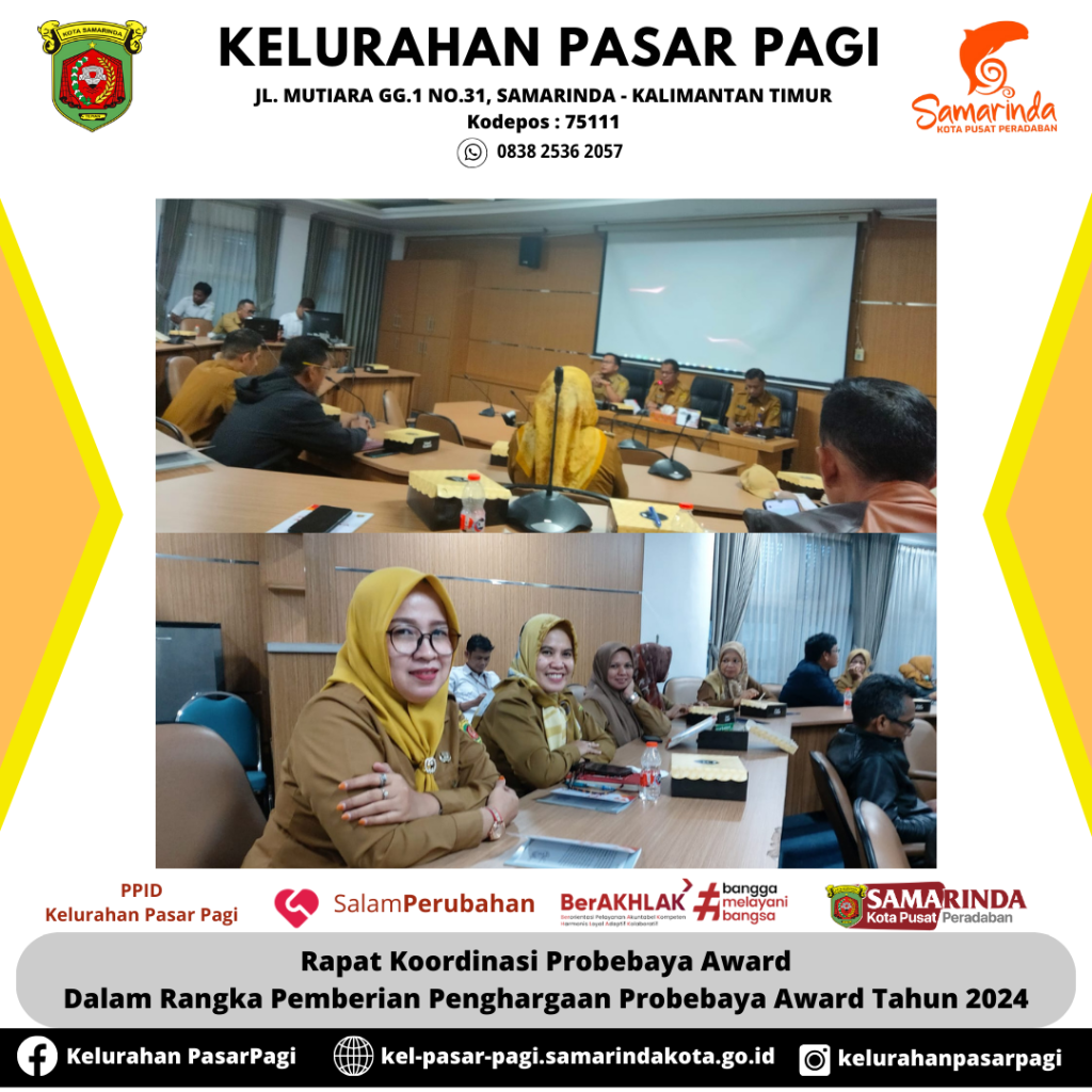 Rapat Koordinasi Probebaya Award Dalam Rangka Pemberian Penghargaan Probebaya Award Tahun 2024