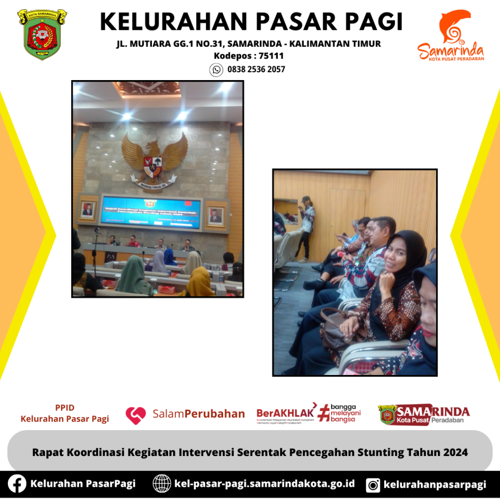 Rapat Koordinasi Kegiatan Intervensi Stunting Serentak Pencegahan Stunting Tahun 2024