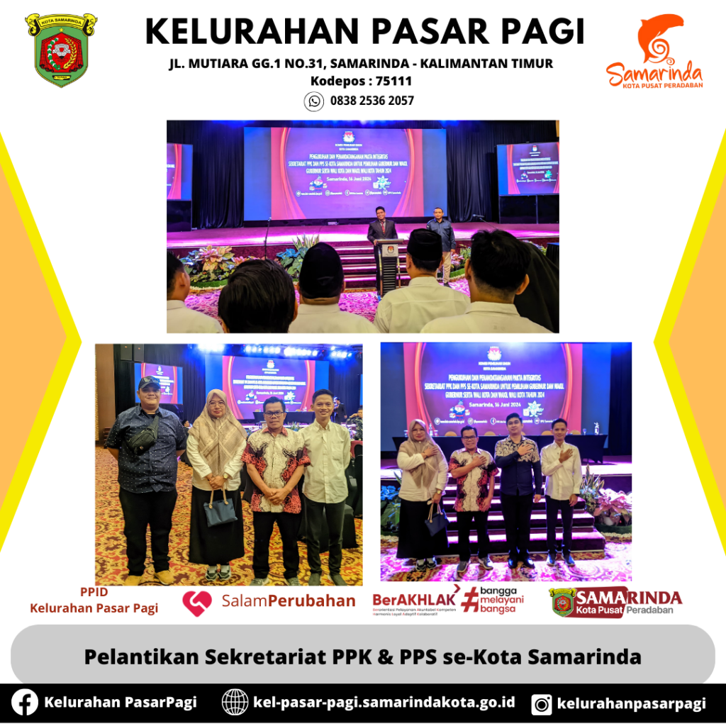 Pelantikan Sekretariat PPK & PPS se-Kota Samarinda 2024