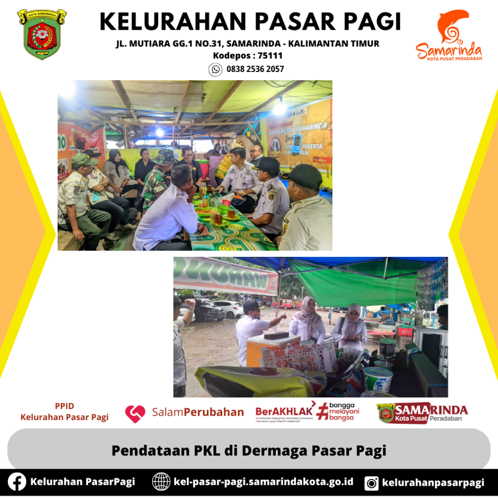 Pendataan PKL (Pedagang Kaki Lima) di Dermaga Pasar Pagi