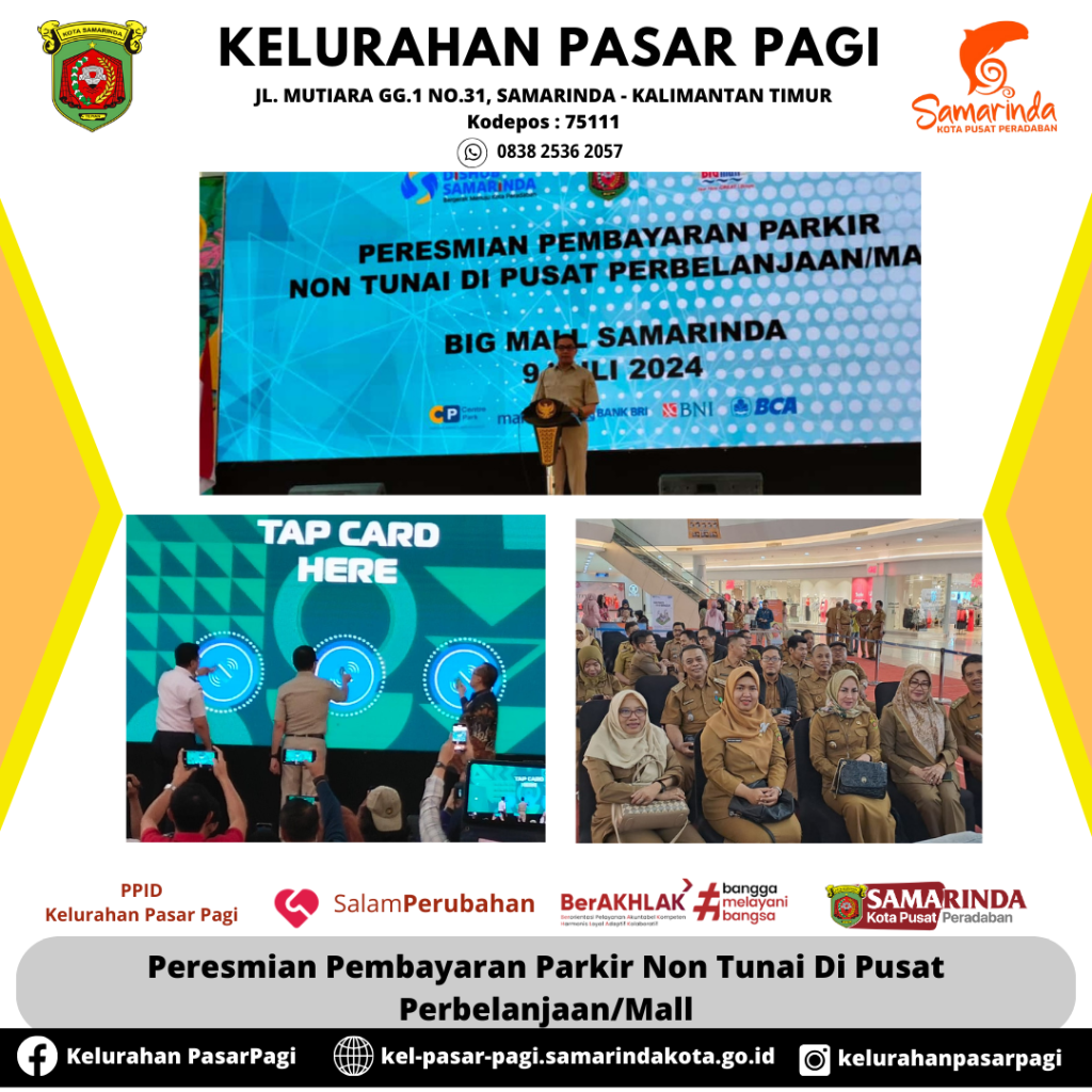 Peresmian Pembayaran Parkir Non Tunai Di Pusat Perbelanjaan/Mall