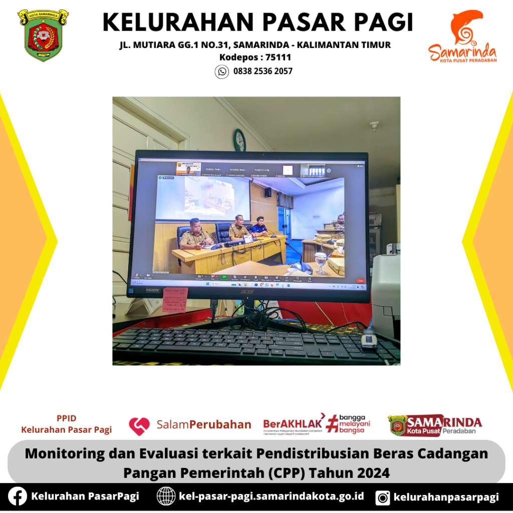 Monitoring dan Evaluasi terkait Pendistribusian Beras Cadangan Pangan Pemerintah (CPP) Tahun 2024