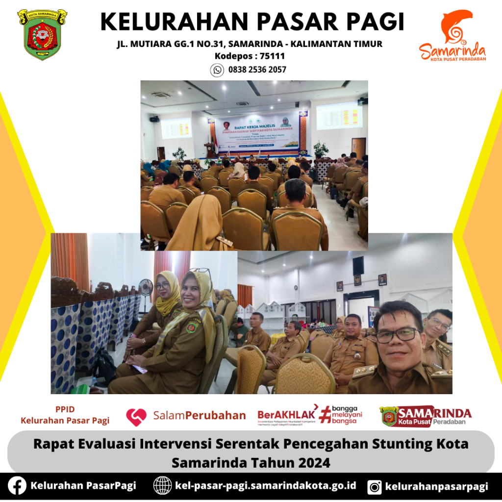 Rapat Evaluasi Intervensi Serentak Pencegahan Stunting Kota Samarinda Tahun 2024