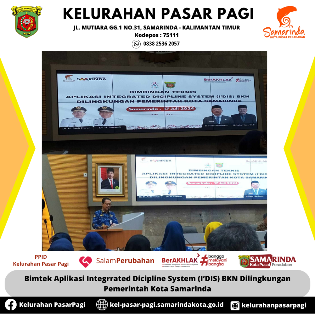 Bimtek Aplikasi Integrrated Dicipline System (I’DIS) BKN Dilingkungan Pemerintah Kota Samarinda