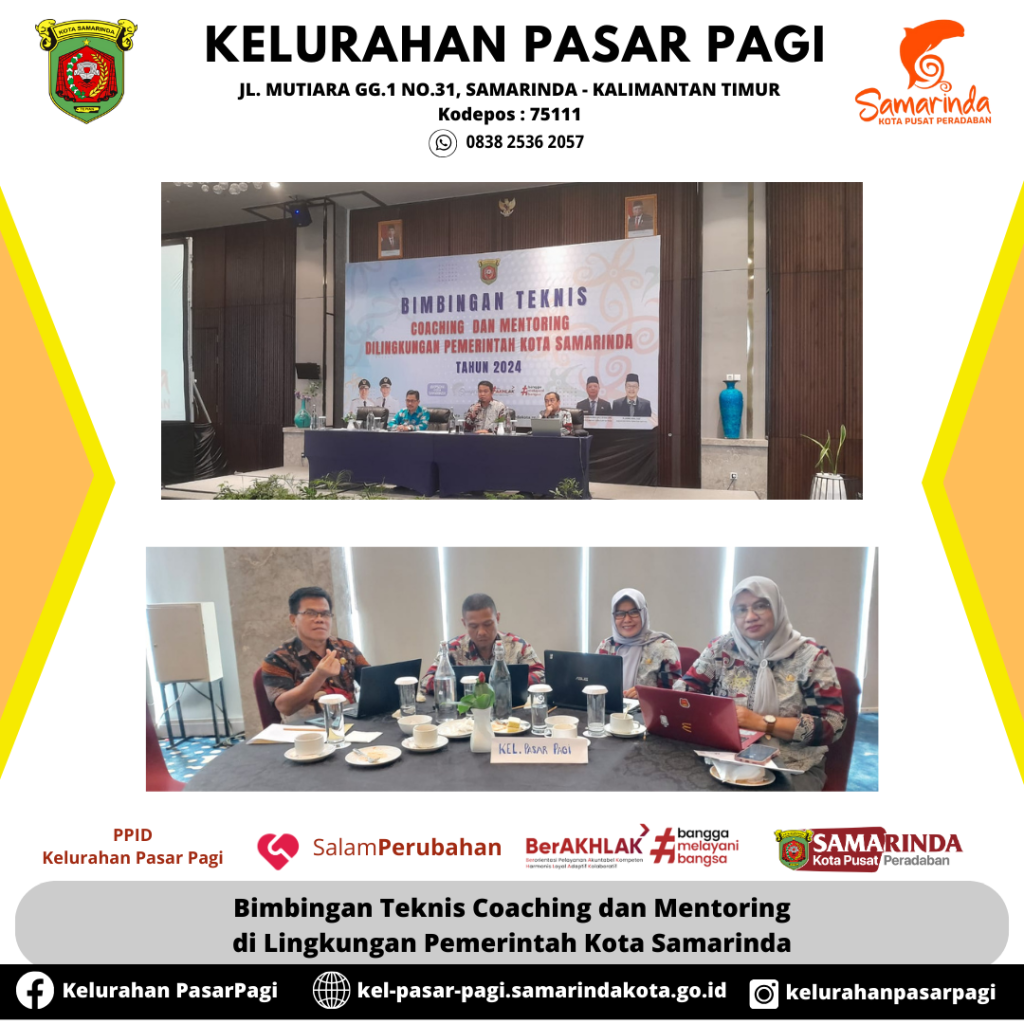 Bimbingan Teknis Coaching dan Mentoring di Lingkungan Pemerintah Kota Samarinda