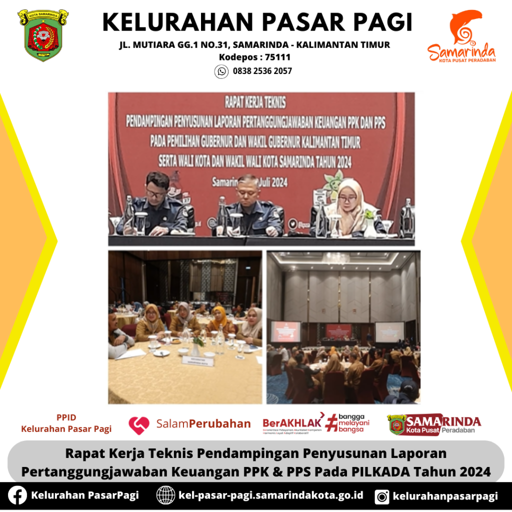 Rapat Kerja Teknis Pendampingan Penyusunan Laporan Pertanggungjawaban Keuangan PPK & PPS Pada PILKADA Tahun 2024