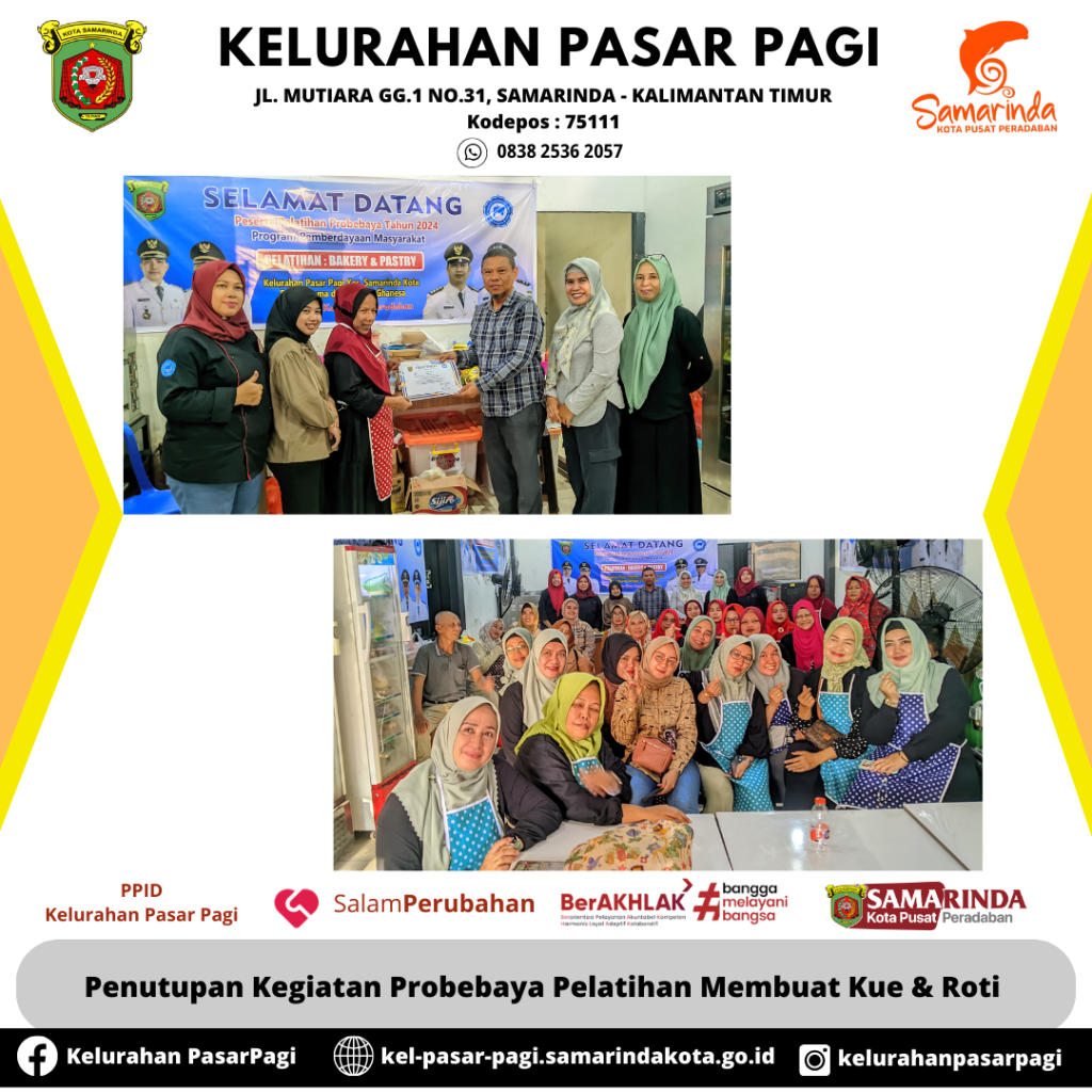 Penutupan Kegiatan Probebaya, Pelatihan Membuat Kue & Roti