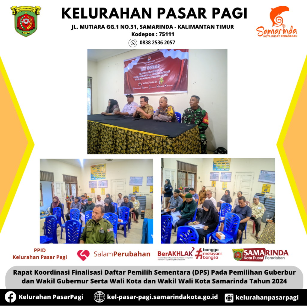 Rapat Koordinasi Finalisasi Daftar Pemilih Sementara (DPS)