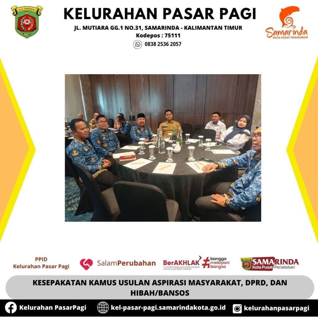 Kesepakatan Kamus Usulan Aspirasi Masyarakat, DPRD, dan Hibah/Bansos