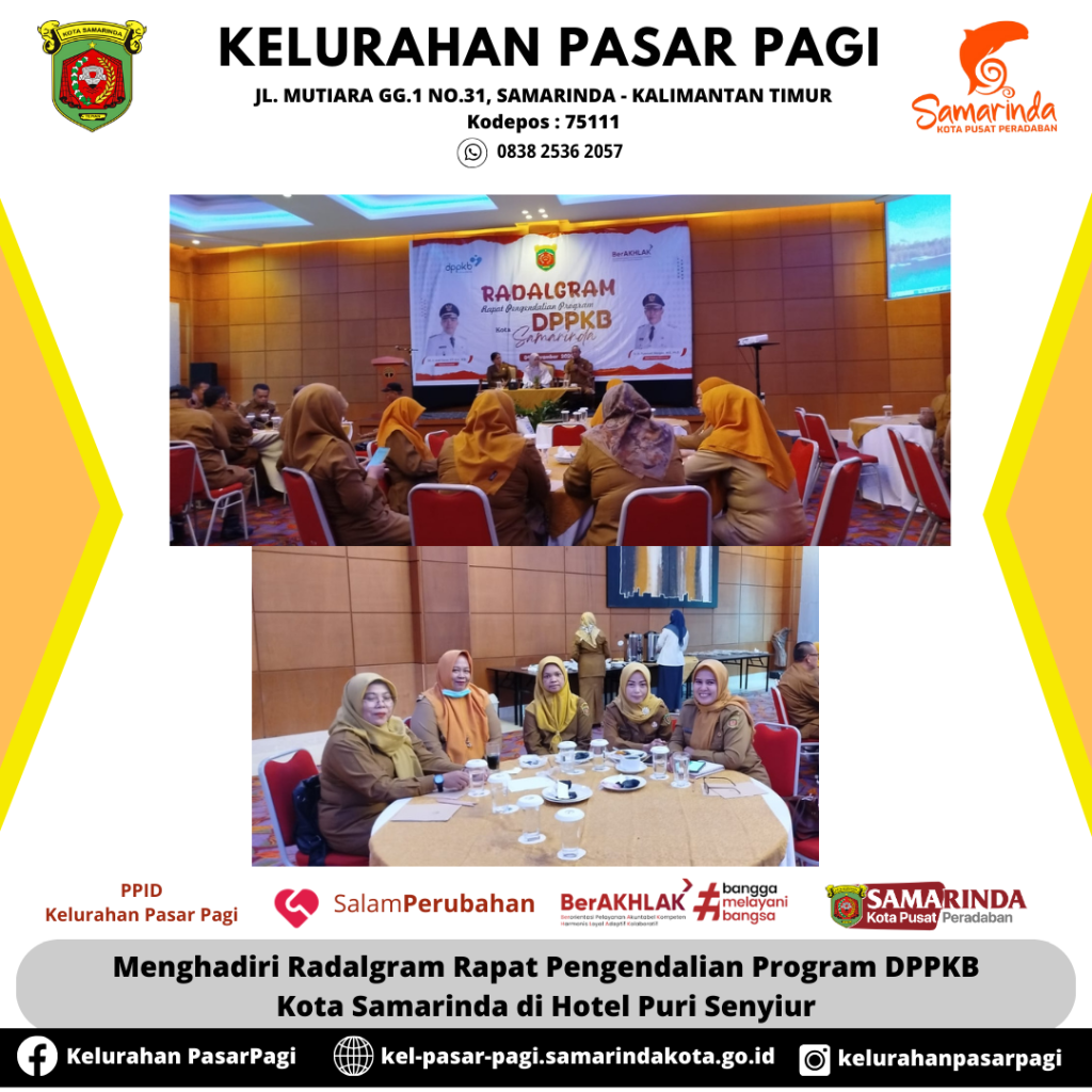 Menghadiri Radalgram Rapat Pengendalian Program DPPKB Kota Samarinda di Hotel Puri Senyiur