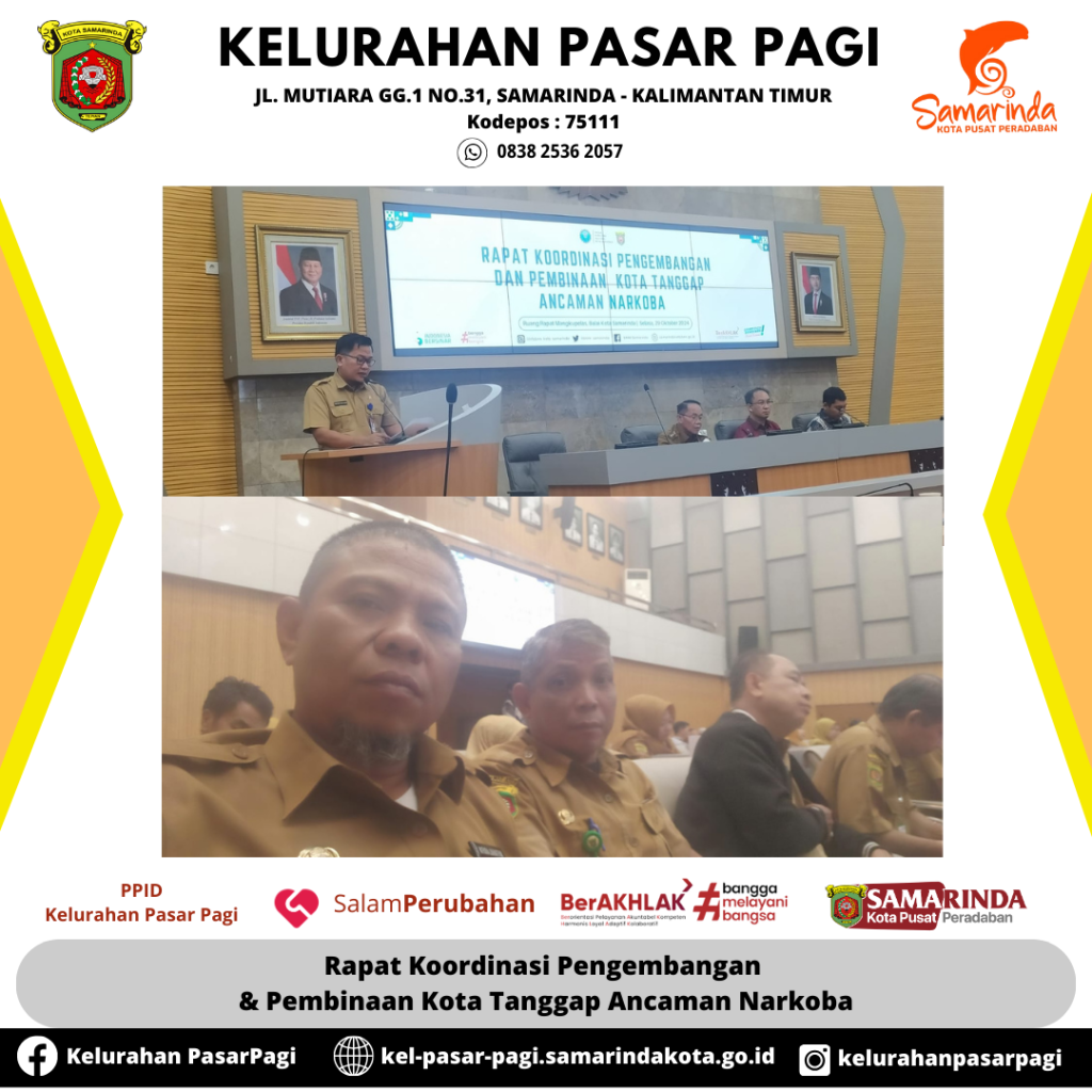 Rapat Koordinasi Pengembangan & Pembinaan Kota Tanggap Ancaman Narkoba
