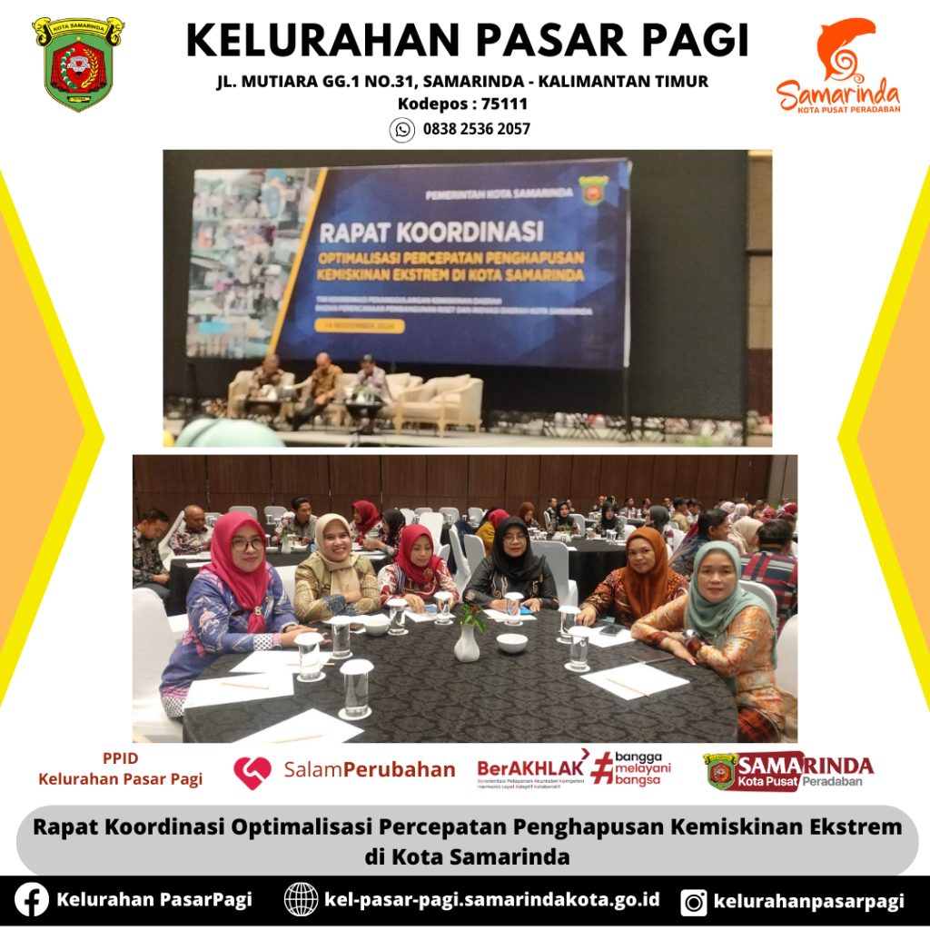 Rapat Koordinasi Optimalisasi Percepatan Penghapusan Kemiskinan Ekstrem di Kota Samarinda