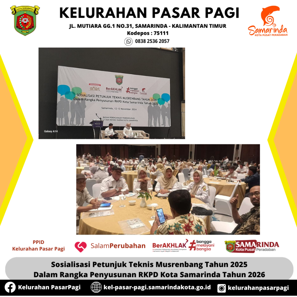 Sosialisasi Petunjuk Teknis Musrenbang Tahun 2025 Dalam Rangka Penyusunan RKPD Kota Samarinda Tahun 2026