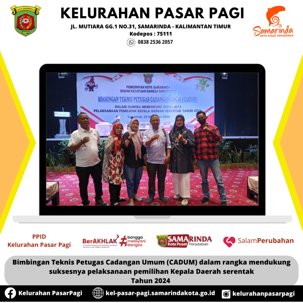 Bimbingan Teknis Petugas Cadangan Umum (CADUM) dalam rangka mendukung suksesnya pelaksanaan pemilihan Kepala Daerah serentak Tahun 2024