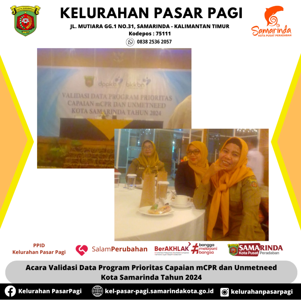 Acara Validasi Data Program Prioritas Capaian mCPR dan Unmetneed Kota Samarinda Tahun 2024