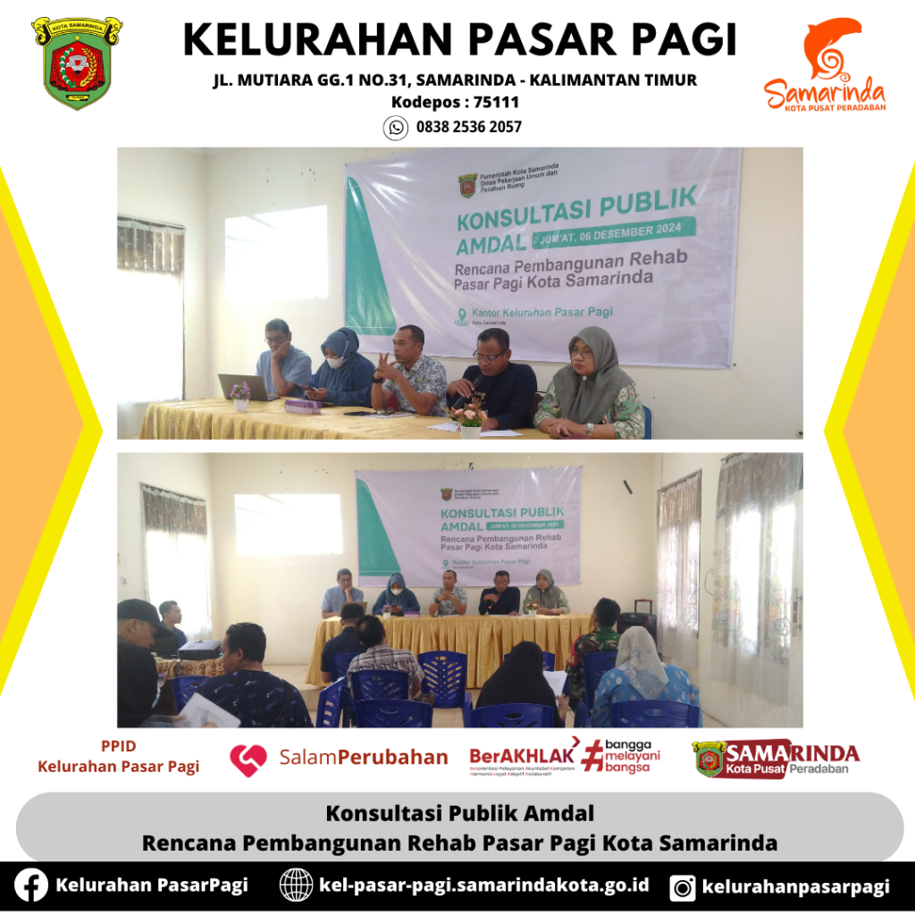 Konsultasi Publik Amdal Rencana Pembangunan Rehab Pasar Pagi Kota Samarinda