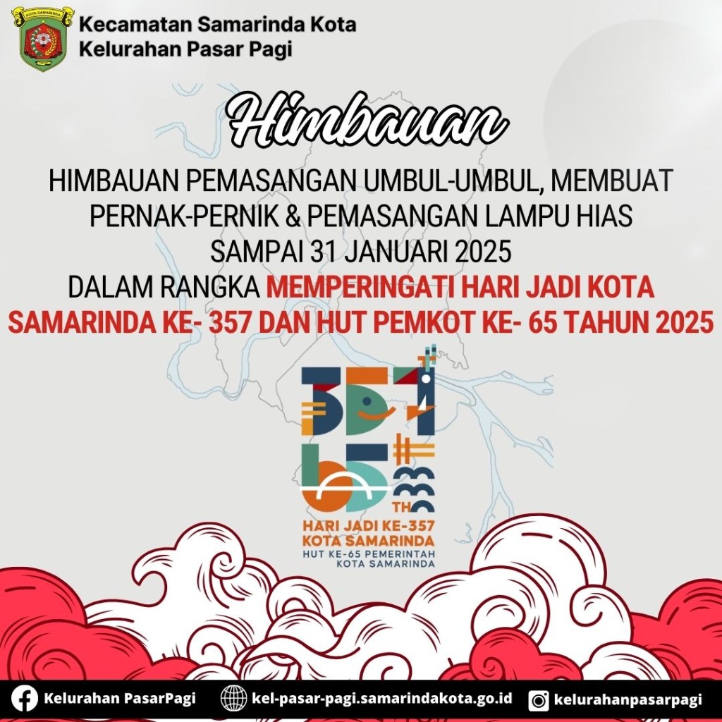 Himbauan Pemasangan Umbul-Umbul dalam rangka HUT Kota Samarinda