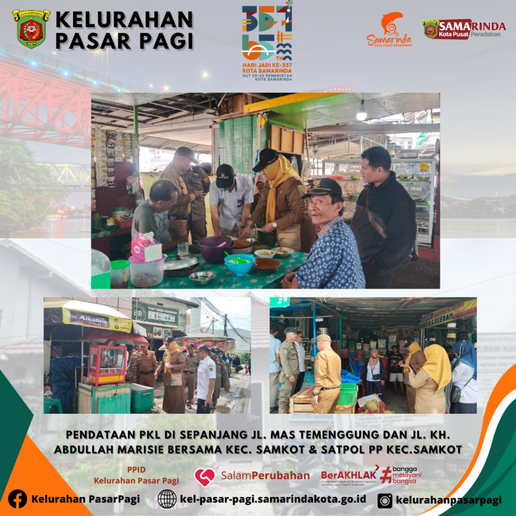 Pendataan PKL Sepanjang Jl. Mas Temenggung & Jl. KH. Abdullah Marisie Samarinda