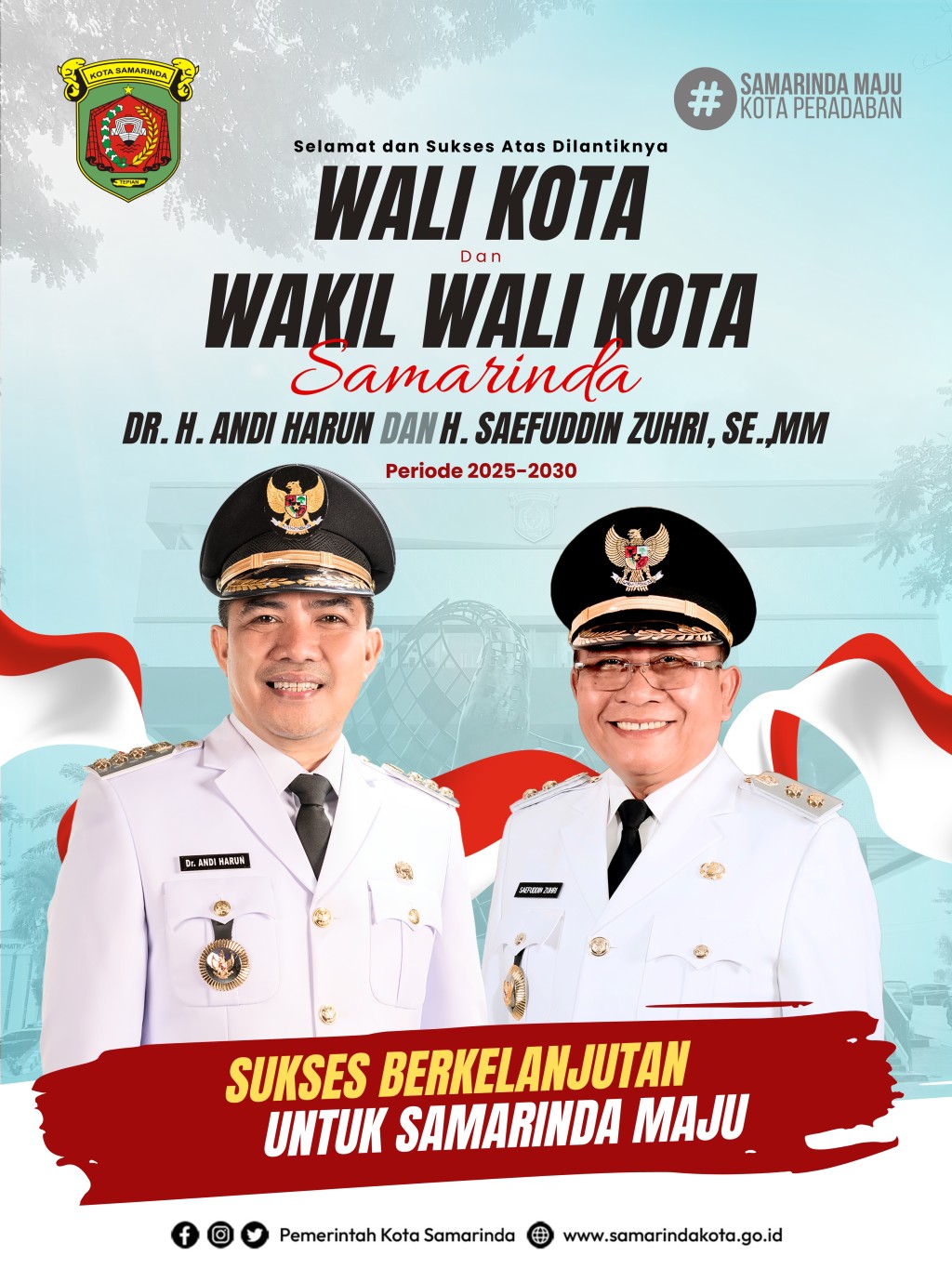 Wali Kota dan Wakil Wali Kota Samarinda Periode 2025-2030