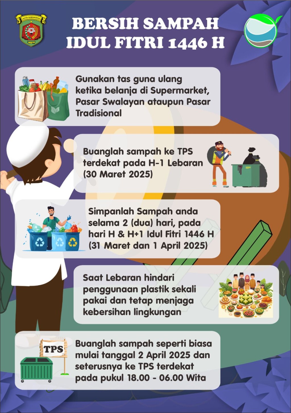Pemberitahuan Pembuangan Sampah Idul Fitri 1446 H